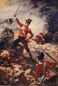 Colin Campbell leading the forlorn hope at San Sebastian, illustration from 